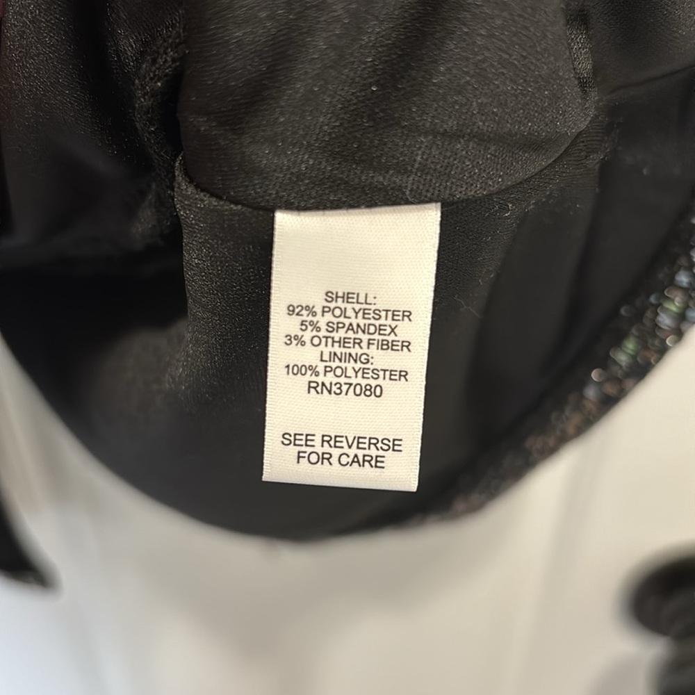 Cache Silver Sequin Top, Size Small - image 7